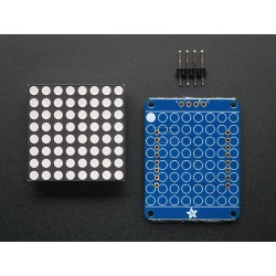 Adafruit Small 1.2" 8x8 LED Matrix w/I2C Backpack - Yellow-Green	