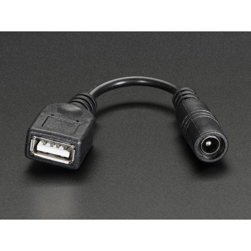 Adaptador jack alimentação 2.1mm para USB tipo A