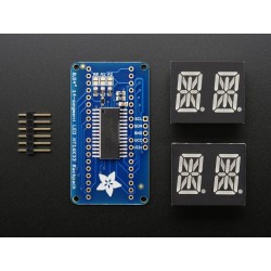 Quad Alphanumeric Display - Blue 0.54" Digits w/ I2C Backpack	