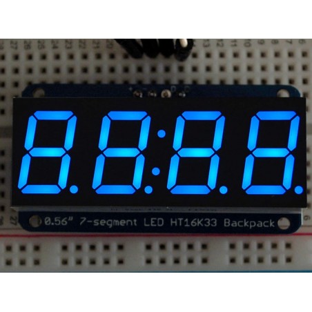 Adafruit 0.56" 4-Digit 7-Segment Display w/I2C Backpack - Blue	