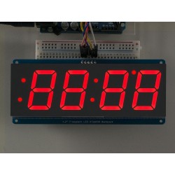 Display 7 segmentos 4 digitos Vermelho - 30mm altura - Interface i2c