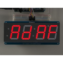 Display 7 segmentos 4 digitos Vermelho - 30mm altura - Interface i2c