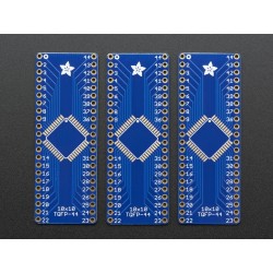 PCB adaptador para chips 44-QFN ou 44-TQFP - Pack de 3	