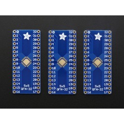 PCB adaptador para chips 32-QFN ou 32-TQFP - Pack de 3	