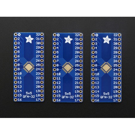 PCB adaptador para chips 32-QFN ou 32-TQFP - Pack de 3	