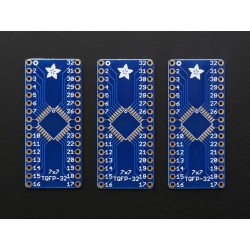 PCB adaptador para chips 32-QFN ou 32-TQFP - Pack de 3	