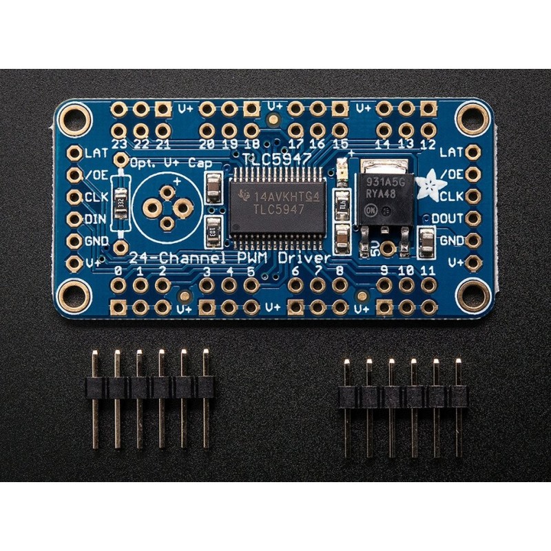 Driver para LEDs c/ 24 canais PWM 12bits - Interface SPI - Adafruit TLC5947	