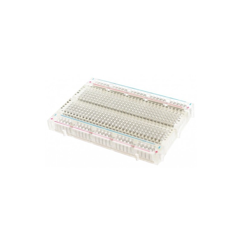 400 TIE POINT INTERLOCKING SOLDERLESS BREADBOARD - Crystal