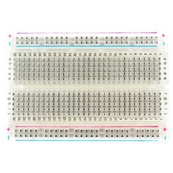 400 TIE POINT INTERLOCKING SOLDERLESS BREADBOARD - Crystal