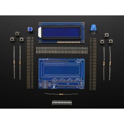 LCD Shield Kit w/ 16x2 Character Display - Only 2 pins used! - BLUE AND WHITE	