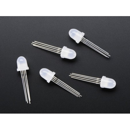 NeoPixel Diffused 8mm Through-Hole LED - 5 Pack NeoPixel Diffused 8mm Through-Hole LED - 5 Pack