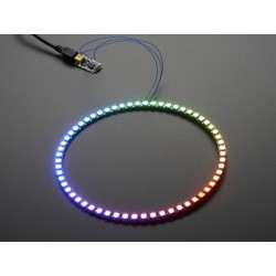 NeoPixel 1/4 60 Ring - WS2812 5050 RGB LED w/ Integrated Drivers	