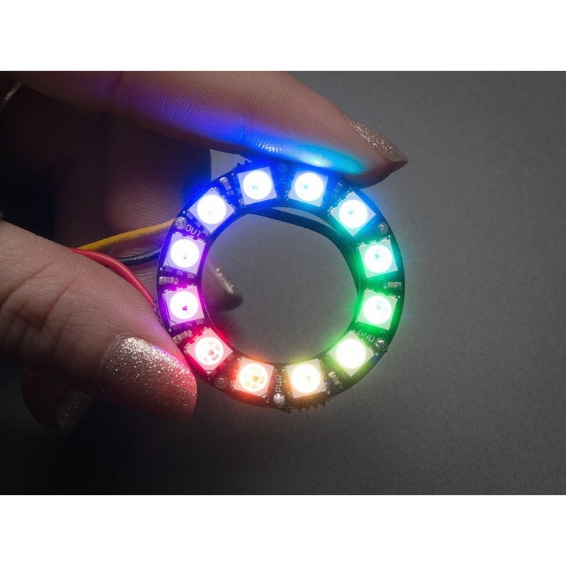 12 Bit 5050 RGB LED Ring WS2812 RGB LED Integrated Driver Module For Arduino 