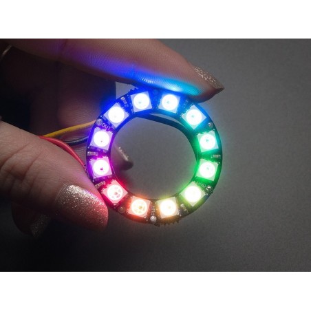 NeoPixel - Anel c/ 12 LEDs RGB WS2812 5050 c/ Driver integrado