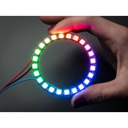 NeoPixel - Anel c/ 24 LEDs RGB WS2812 5050 c/ driver integrado	