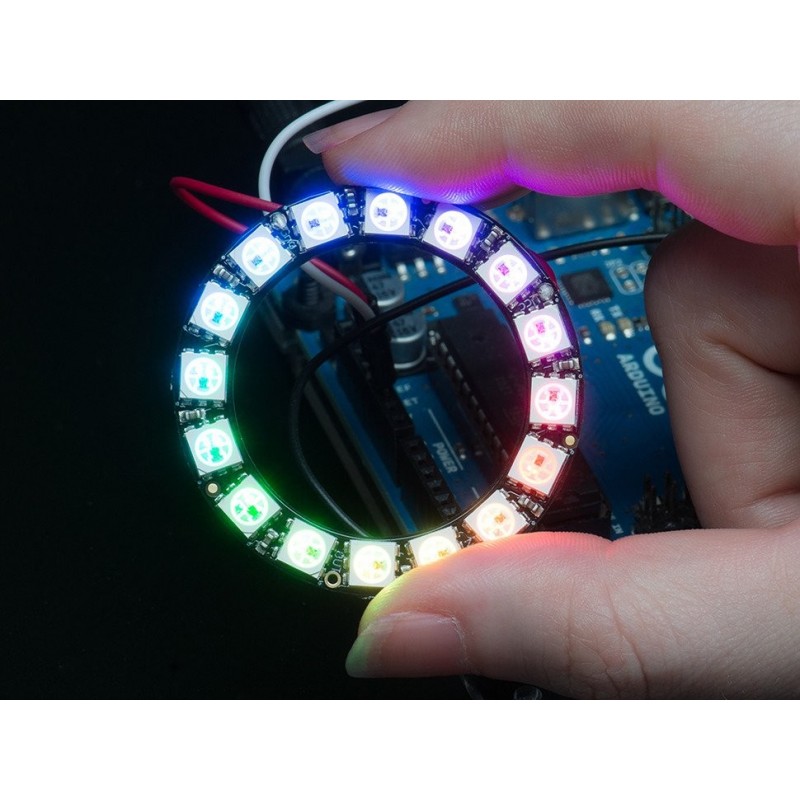 NeoPixel - Anel c/ 16 LEDs RGB WS2812 5050 c/ driver integrado	