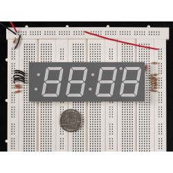 Red 7-segment clock display - 1.2" digit height	