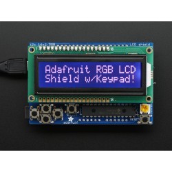 Shield Display 16x2 RGB - comunicação serie 2 pinos