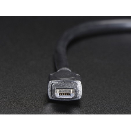 Panel Mount USB Cable - B Female to Micro-B Male Panel Mount USB Cable - B Female to Micro-B Male