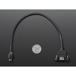 Cabo USB para painel - B Femea para Micro-B Macho	