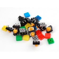 Conjunto de botões de pressão quadrados coloridos - Pack de 15	