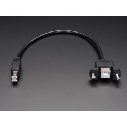 Panel Mount USB Cable - B Male to B Female	
