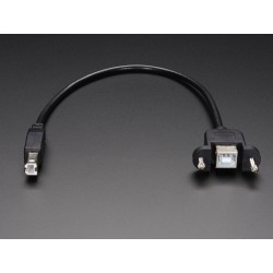 Panel Mount USB Cable - B Male to B Female	