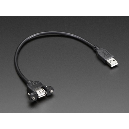 Panel Mount USB Cable - A Male to A Female	