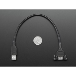 Panel Mount USB Cable - A Male to A Female	