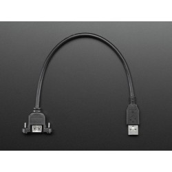 Panel Mount USB Cable - A Male to A Female	