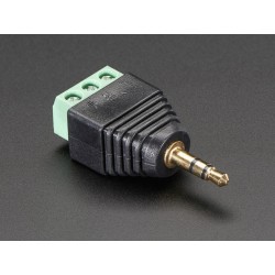 Adaptador Jack Audio 3.5mm para terminais parafuso	