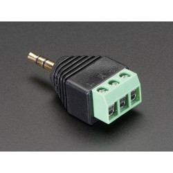 Adaptador Jack Audio 3.5mm para terminais parafuso	