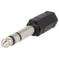 Stereo Audio Jack Adapter: 6.5mm to 3.5mm	