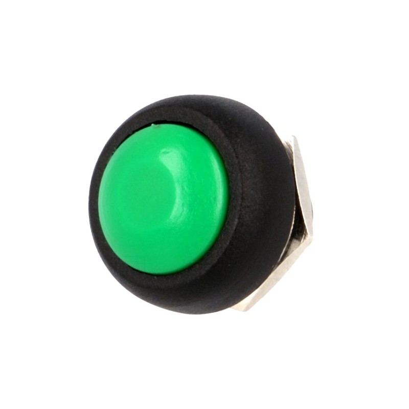 Botão pressão verde redondo
