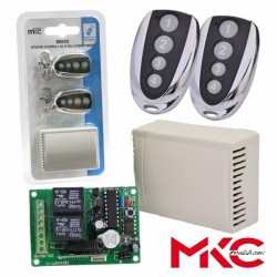 KIT EMISSOR RECEPTOR DE 2 CANAIS E 2 COMANDOS INTERIOR MKC