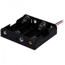 Battery holder for 4x AA batteries w / cable 150mm