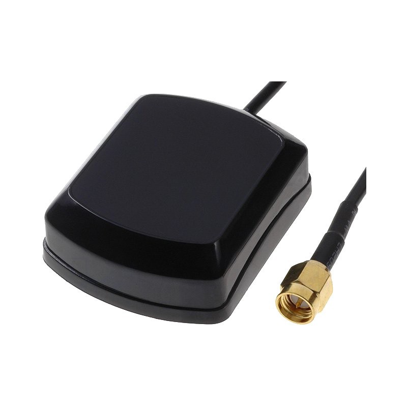 Antena GPS com conector SMA-A e cabo 5m - Base magnética