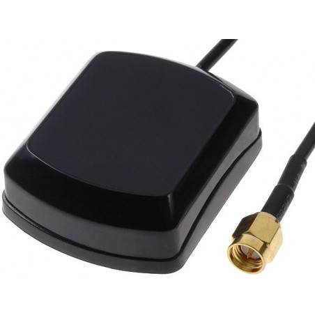 Antena GPS com conector SMA-A e cabo 5m - Base magnética