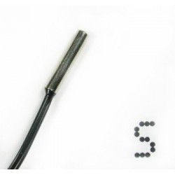 Temperature sensor with steel head