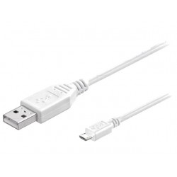 Cabo USB A p/ micro B 0.15m (Branco)