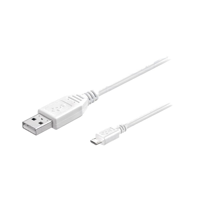 Cabo USB A p/ micro B 0.15m (Branco)