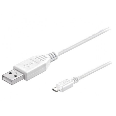Cabo USB A p/ micro B 0.15m (Branco)