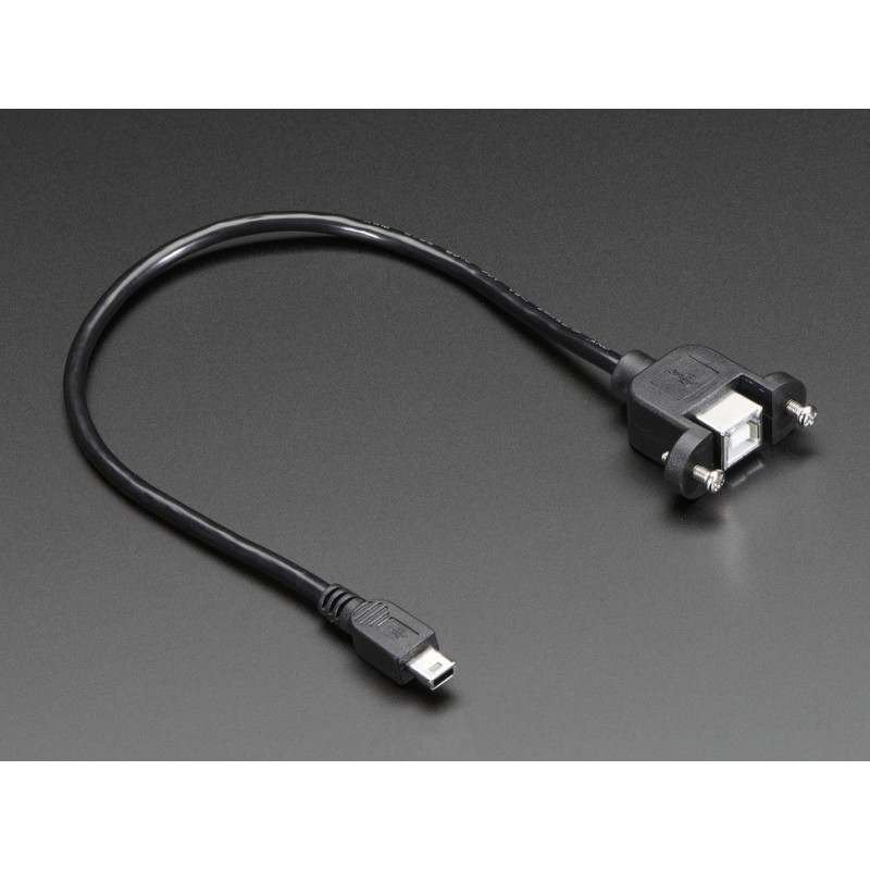 Panel Mount USB Cable - B Female to Mini-B Male