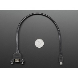 Panel Mount USB Cable - B Female to Mini-B Male