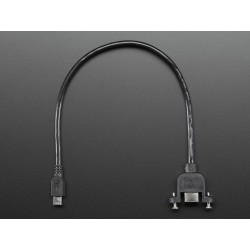 Panel Mount USB Cable - B Female to Mini-B Male