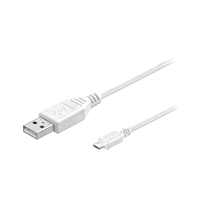 Cabo USB A p/ micro B 0.30m (Branco)