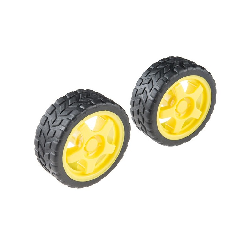 Wheel - 65mm (Rubber Tire, Pair)