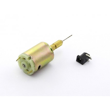 Motor 12VDC + broca 1mm p/ furação de PCB