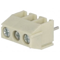 Terminal block 3 pinos 3.5mm Cinza