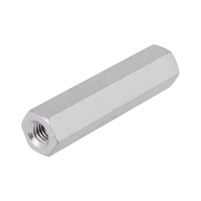 Hexagonal screwed spacer sleeve Int. thread M3 80mm steel